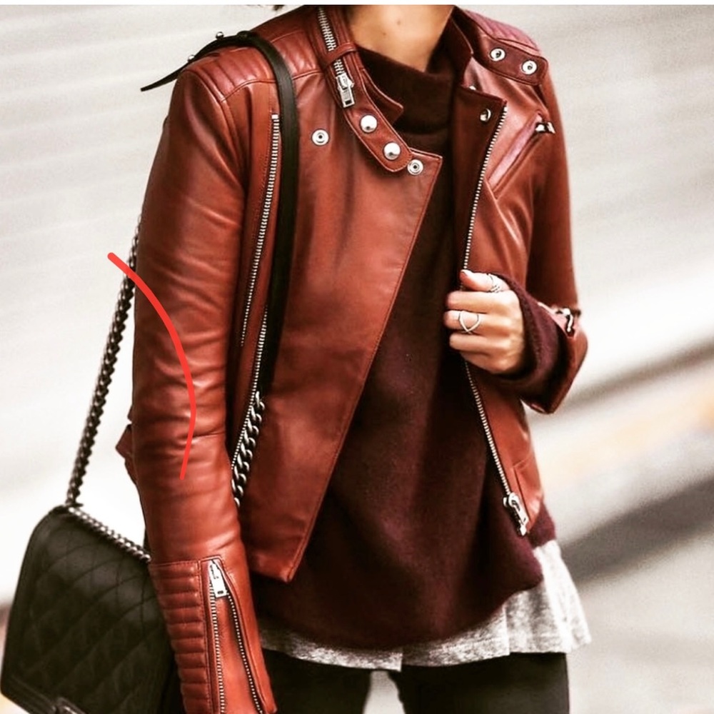 IRO Lamb Leather Congac Jacket - Very Rare IRO